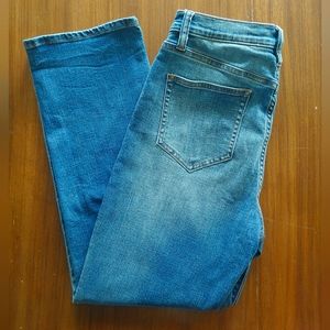 Lands' End Womens High Rise Stove Pipe Ankle Jeans Size 8